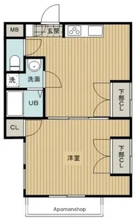 ノーブル平和大通り【9階】の間取り