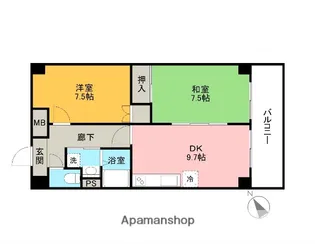 田部ビル【9階】の間取り