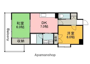 光町ハイム【5階】の間取り