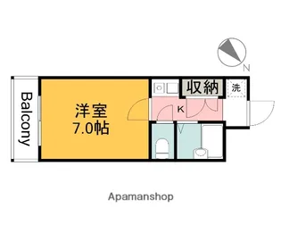 M’S LEA KOUGOMINAMI(ドミトリー庚午参番館)【1階】の間取り