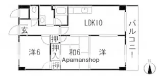 広島県広島市東区牛田新町3丁目【マンション】の間取り