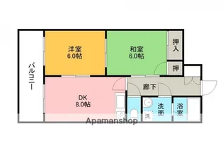 シャインハウスE棟【2階】の間取り