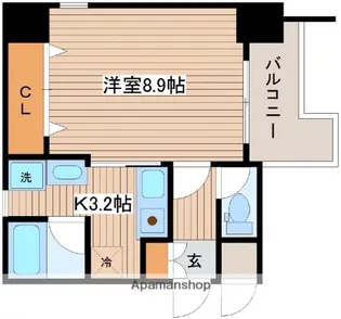 センテニアル東平塚【404号室】の間取り