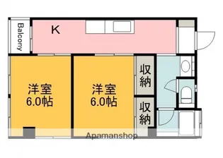 サンコウワークテソーロ【402号室】の間取り
