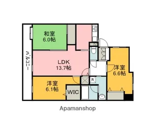 広島県広島市西区古江上1丁目【マンション】の間取り