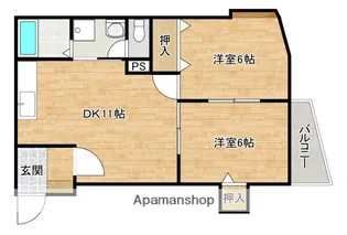 えの宮郵便局ビル【2階】の間取り