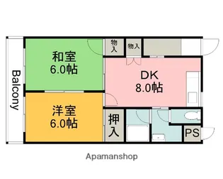 秋山ビル【203号室】の間取り