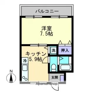 広島県広島市南区翠2丁目【マンション】の間取り