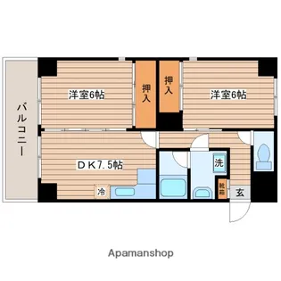 市川マンション【3階】の間取り