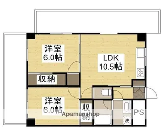 プーテゥジュール2番街【4階】の間取り