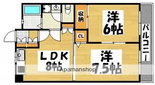 本逕寺ビル【405号室】の間取り