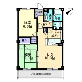 フォブール川内【1階】の間取り