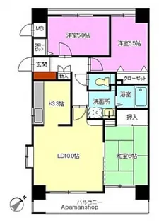 ハウスバーンフリート舟入南【3階】の間取り