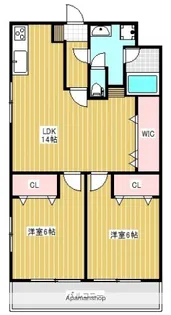 サンハイツ佐伯【4階】の間取り