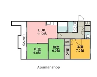 住吉コーポ【2階】の間取り