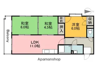 広島県広島市安佐南区大町西1丁目【マンション】の間取り