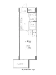 シャングリ・ラ本川【403号室】の間取り