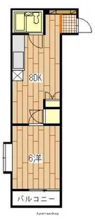 メゾン粟屋【208号室】の間取り