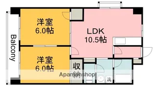 グラディール堺町【3階】の間取り