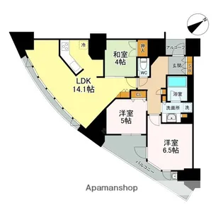 ザ・パークハウス広島駅前通り【10階】の間取り