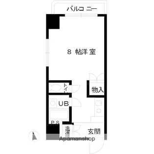 広島県広島市中区幟町【マンション】の間取り