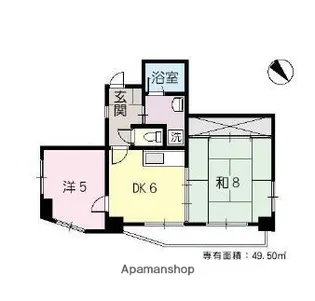 比治山パークサイドビル【5階】の間取り