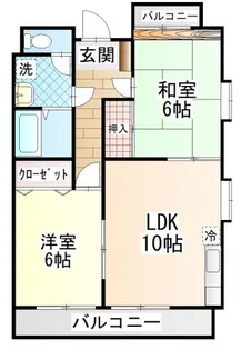 ピュアハイム古市橋【2階】の間取り