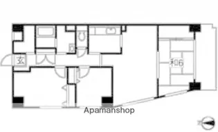 ホウライツルビル【5階】の間取り