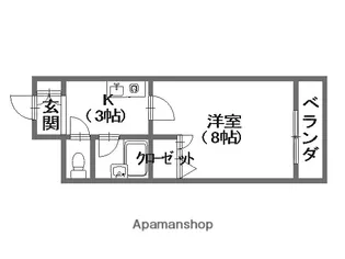 ステューディオ長束【1階】の間取り
