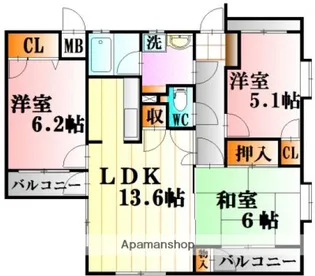 ステラカーサ【1階】の間取り