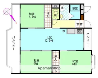 広島県広島市西区己斐上5丁目【マンション】の間取り