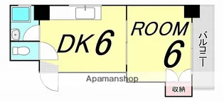 第2下野ビル(1975BLDG.昭和町)【4階】の間取り