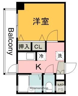 グレース国泰寺【404号室】の間取り