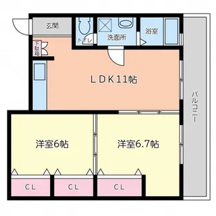 公園通り大須賀【4階】の間取り