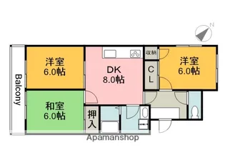 コーポ川本【2階】の間取り