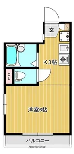 コーポ間【1階】の間取り