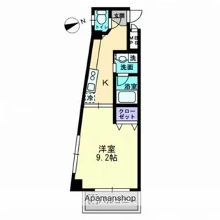 パレス西広島【4階】の間取り