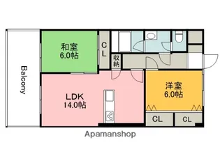 広島県広島市安佐南区大町東1丁目【マンション】の間取り