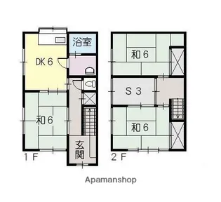 広島県広島市南区翠2丁目【一戸建】の間取り