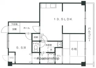 西本ビル【2階】の間取り