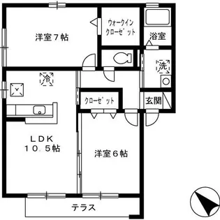 リッツハウス A棟【1階】の間取り