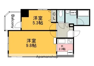 ウイング稲荷町【7階】の間取り