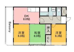 第2大上ビル【3階】の間取り