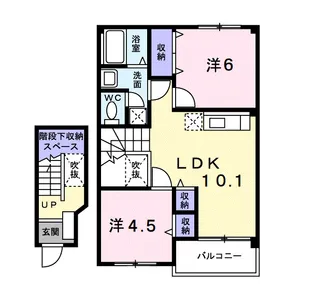 ブルックサイドエレガンス【2階】の間取り