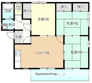 フレグランスコサコ A棟【2階】の間取り