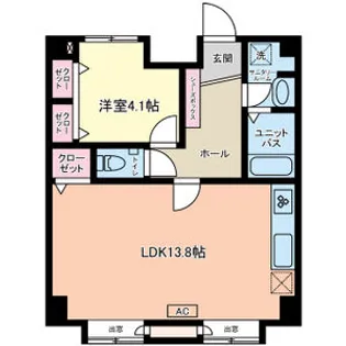 ダイアパレスリバーサイド比治山【706号室】の間取り