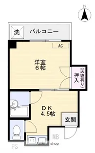 広島県広島市中区宝町【マンション】の間取り