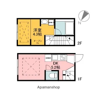 アルミロ己斐上【109号室】の間取り