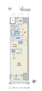 広島県広島市中区上幟町【マンション】の間取り