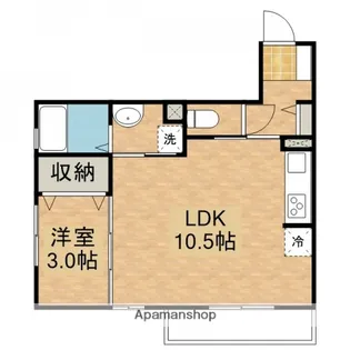 アリエッタ下温品【2階】の間取り